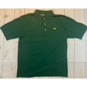Masters Tournament Logo Polo Shirt Masters Collection Green SS Size Large